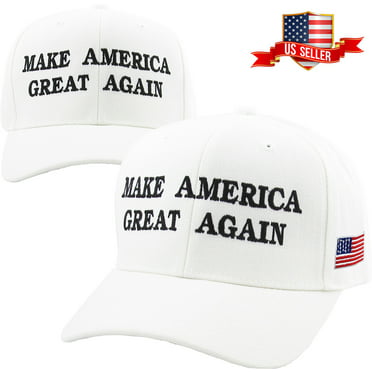 N-A White Trucker Hats Dad Caps with Embroidery Snapback Hat MAGA 